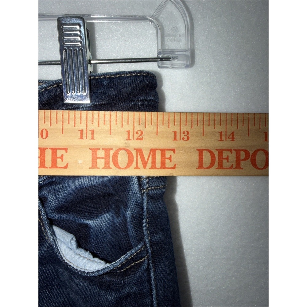 Kancan High Rise Raw Hemmed Flare Leg Distressed Denim Jeans 144635 Size 12 - Picture 8 of 12